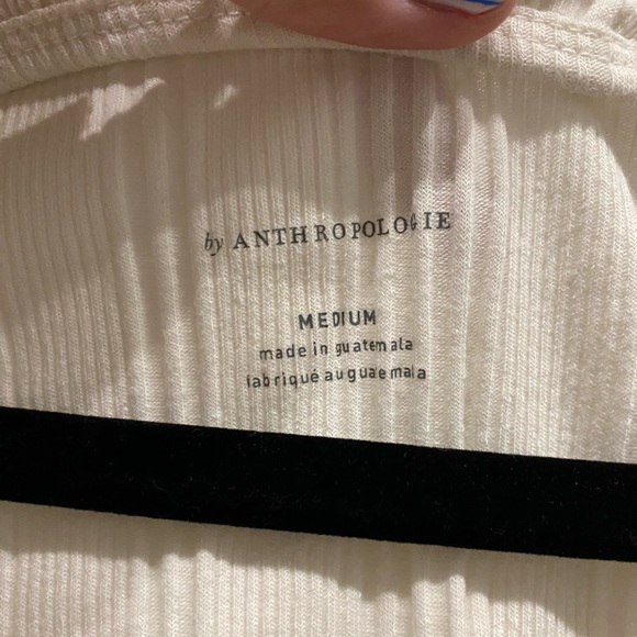 New! Women’s Anthropologie Mika Rib Knit Top Cream size medium - Picture 4 of 8